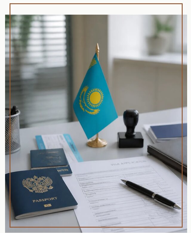 Оформление визы в Казахстан для поездки и работы в Климовске